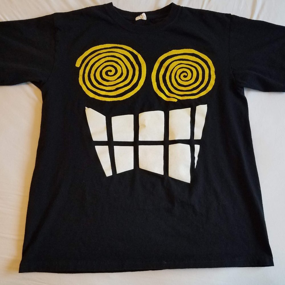 black ALL no...ALL!!! punk shirt size M